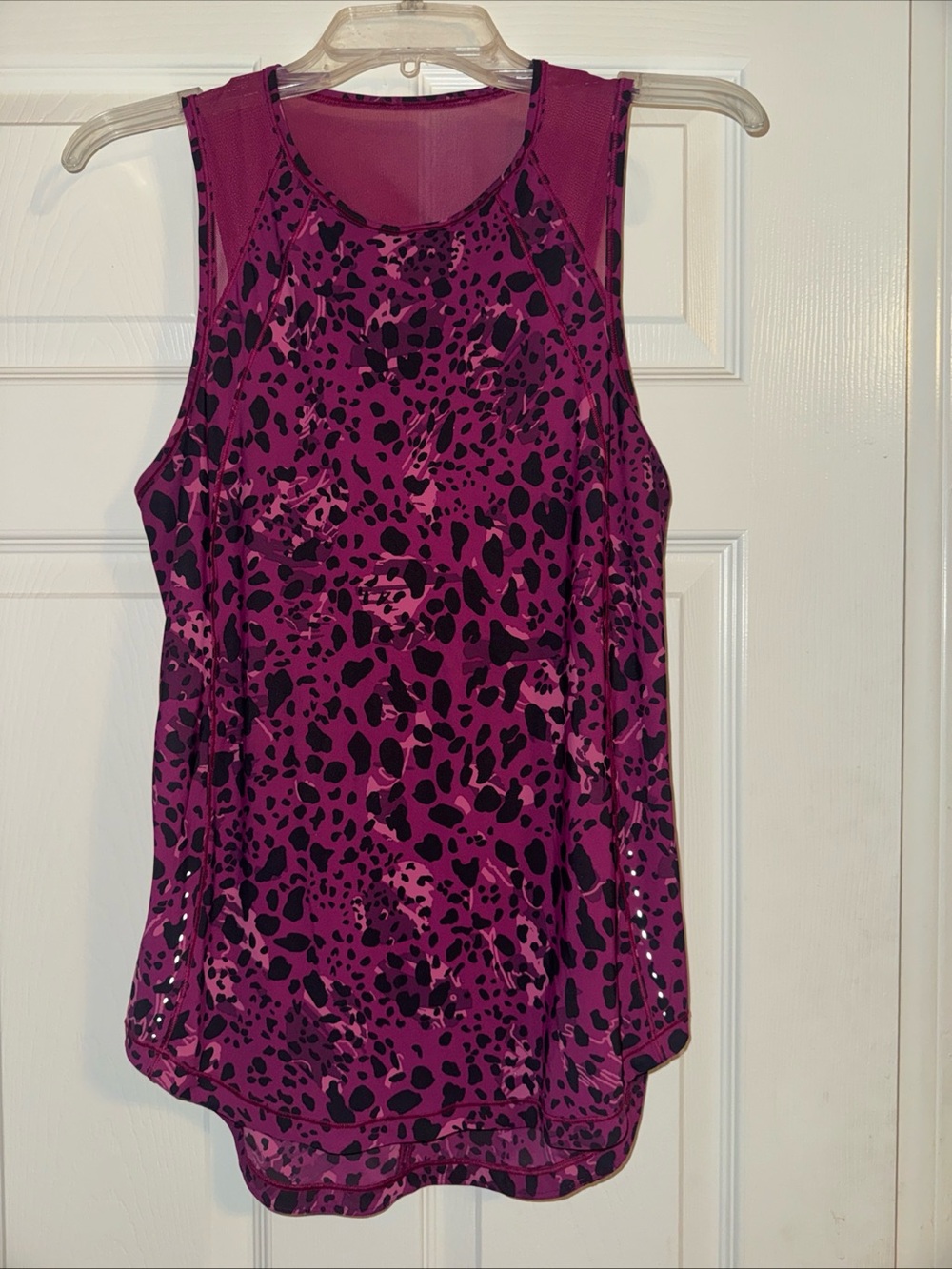 lululemon athletica Magenta and Black Leopard Print Tank